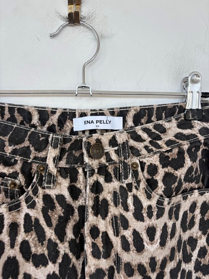 Ena Pelly Animal Print Jeans - Size 24