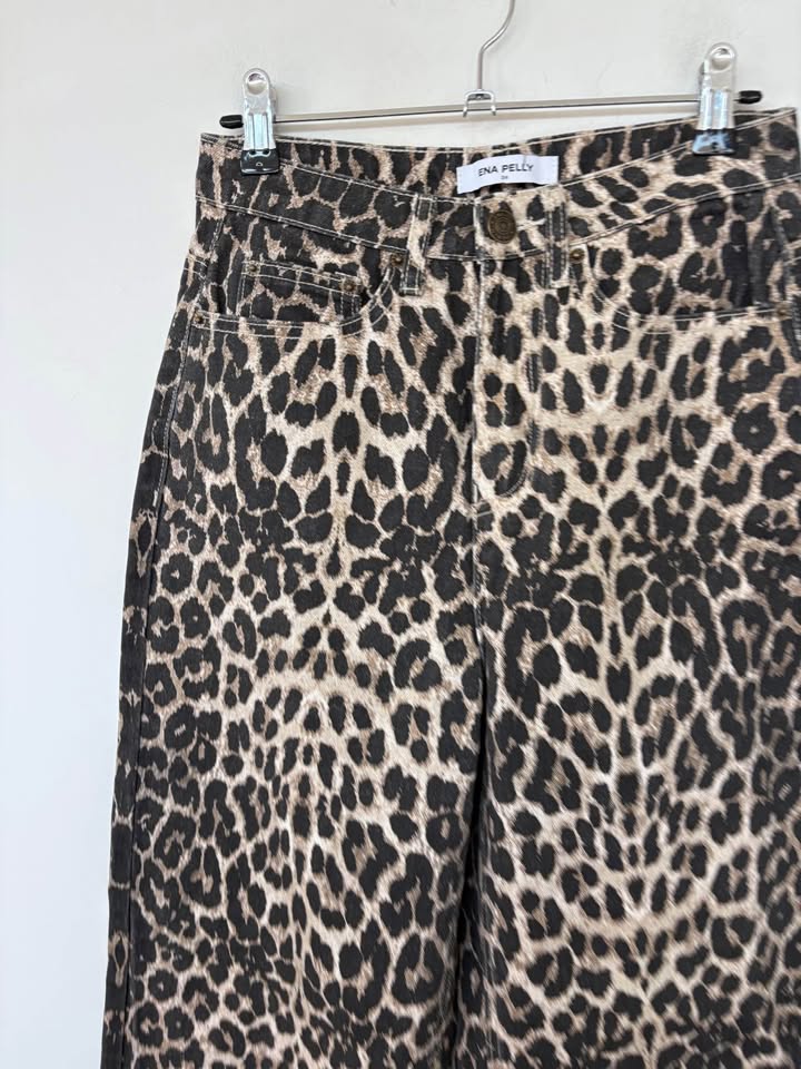 Ena Pelly Animal Print Jeans - Size 24