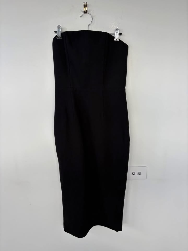 Asilio Black Strapless Dress - Size 8