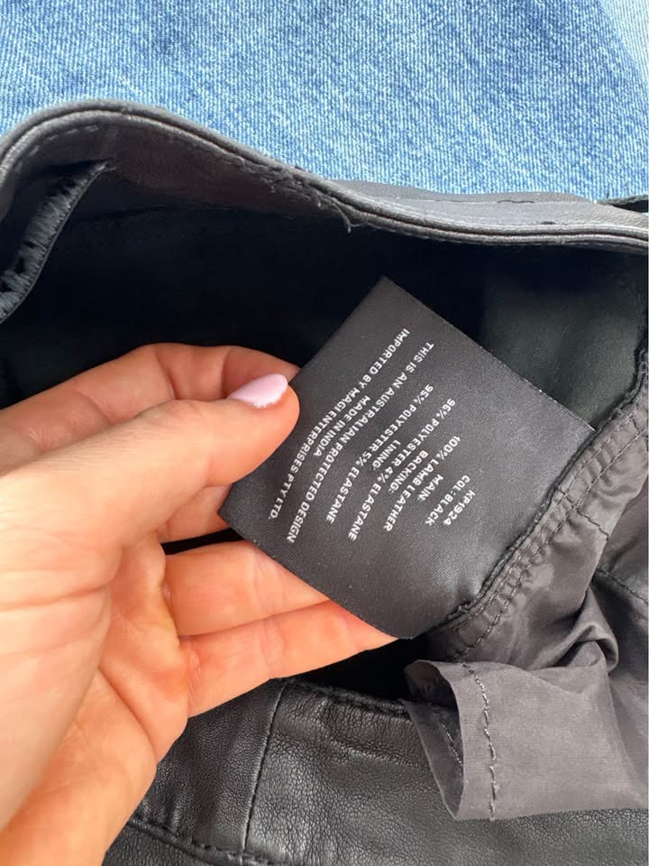 Kookai Leather Pants - Size 36