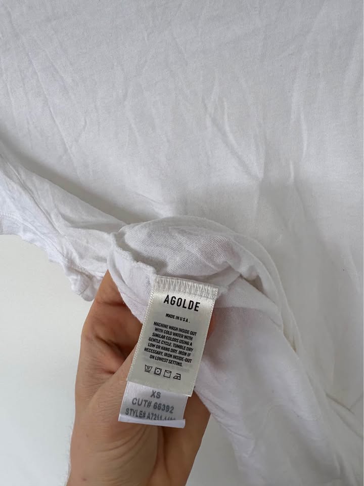 Agolde White Tee - Size XS