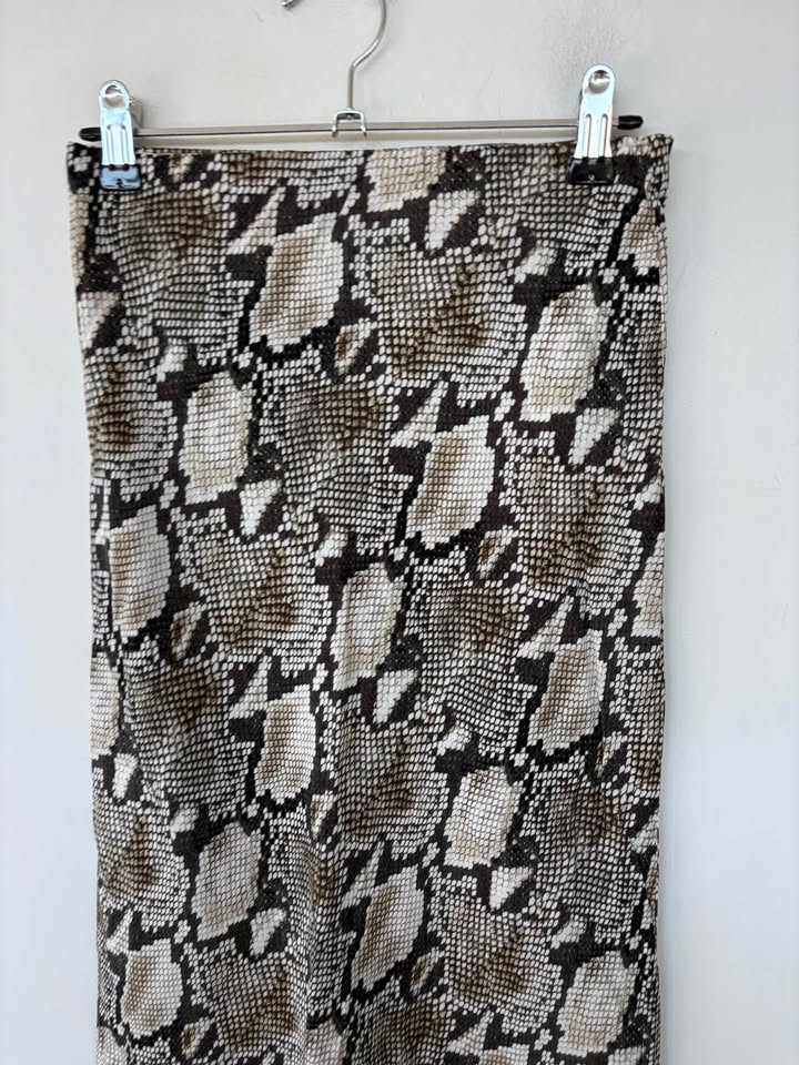 Kookai Snake Print Skirt - Size 34