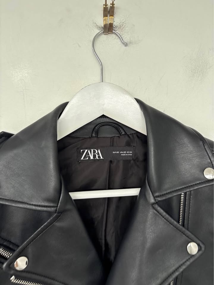 Zara Faux Leather Jacket - Size XS