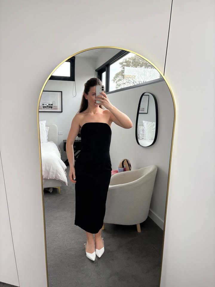 Asilio Black Strapless Dress - Size 8