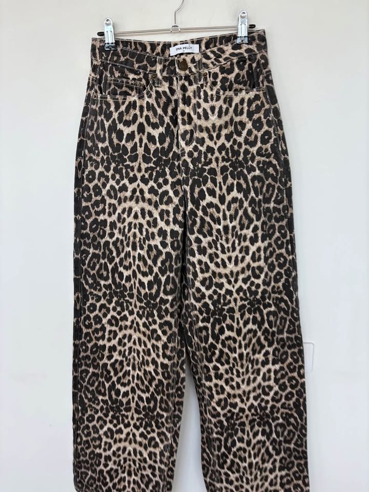 Ena Pelly Animal Print Jeans - Size 24