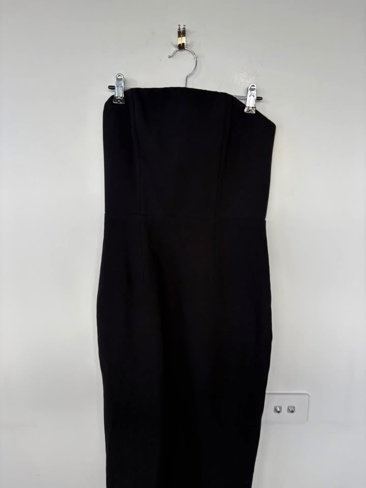 Asilio Black Strapless Dress - Size 8