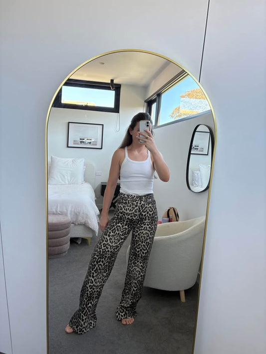 Ena Pelly Animal Print Jeans - Size 24