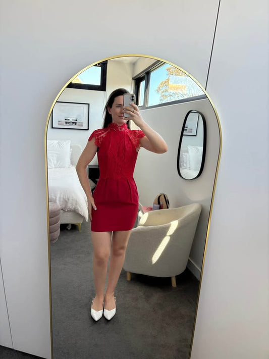 Lover Red Mini Dress - Size 6