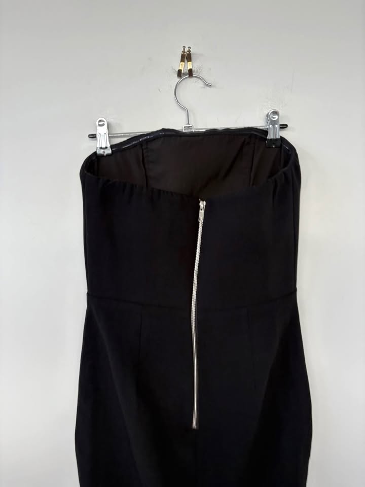 Asilio Black Strapless Dress - Size 8