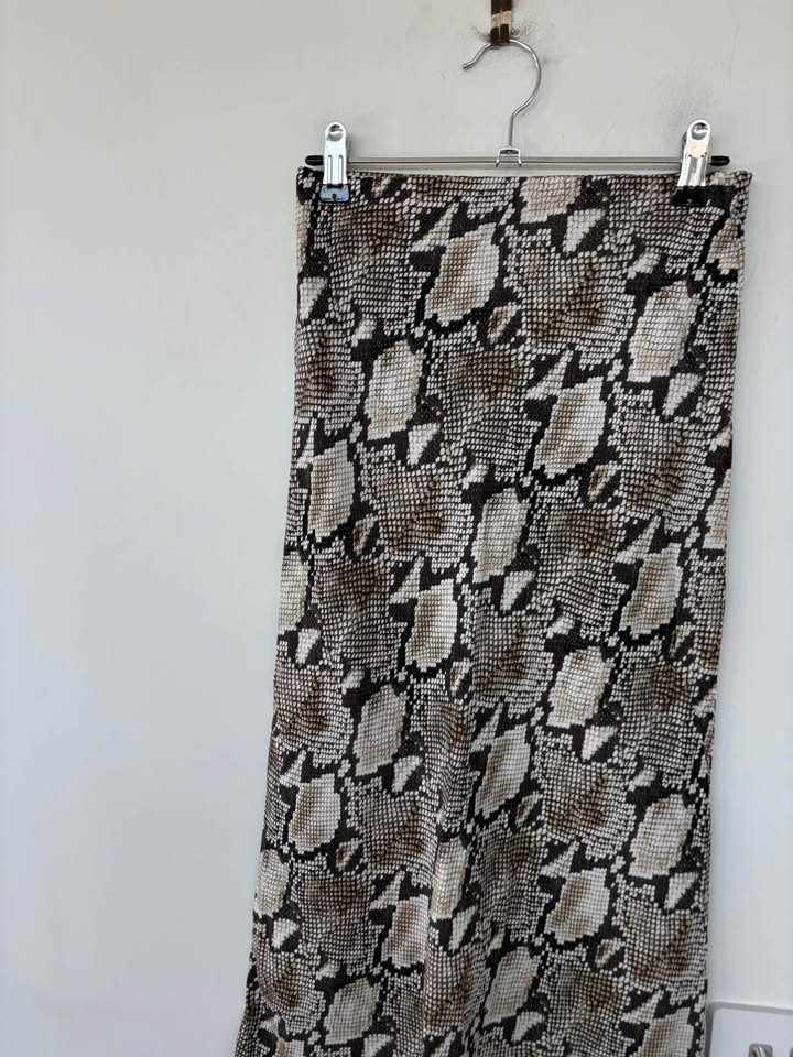 Kookai Snake Print Skirt - Size 34