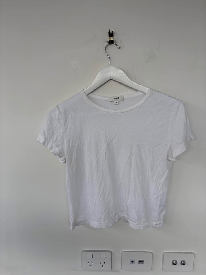 Agolde White Tee - Size XS