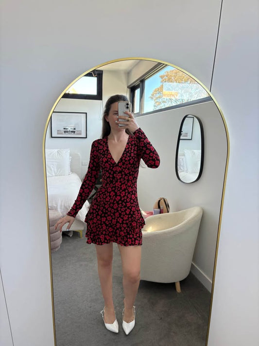 Kookai Floral Mini Dress - Size 36