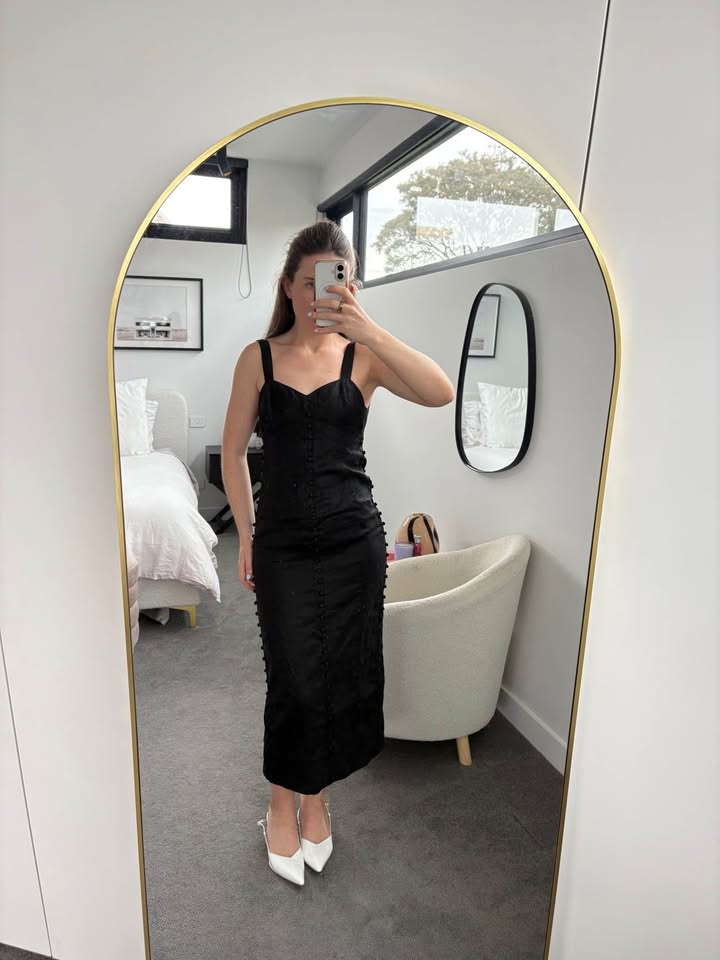 Joslin Black Midi Dress - Size 8 BNWT