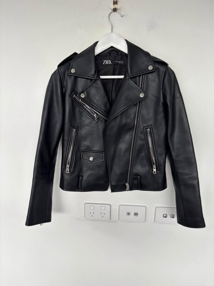Zara Faux Leather Jacket - Size XS