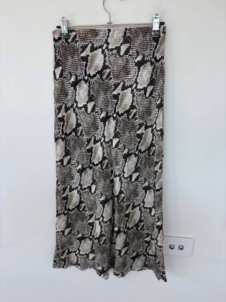 Kookai Snake Print Skirt - Size 34