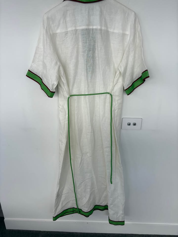 Alemais Linen Dress - Size 6