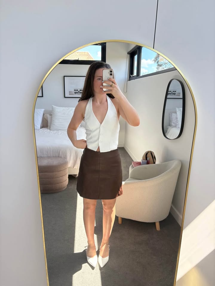 Kookai Leather Skirt - Size 36