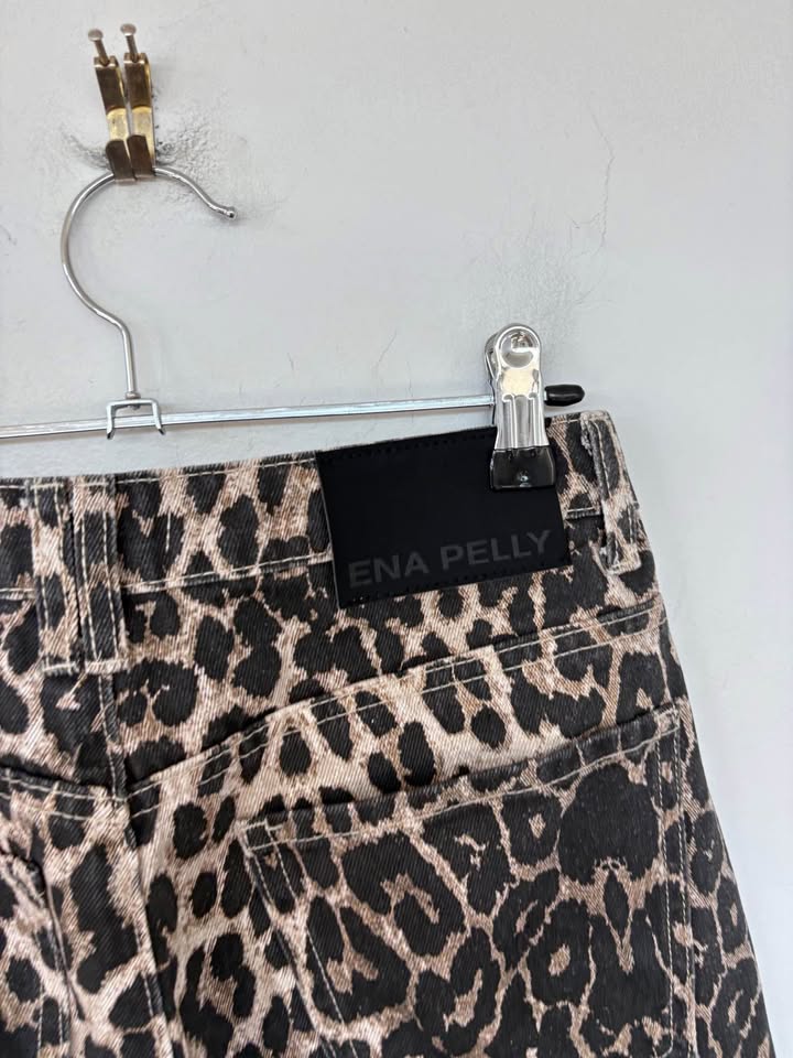Ena Pelly Animal Print Jeans - Size 24
