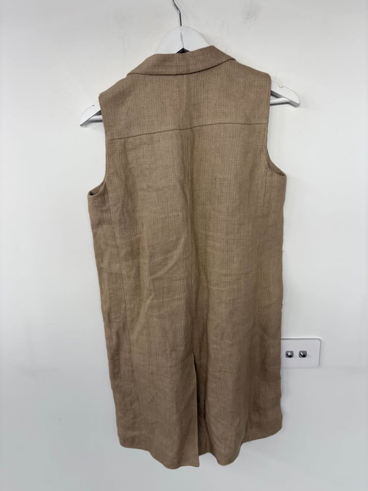 Massimo DUTTI Linen Vest - size small