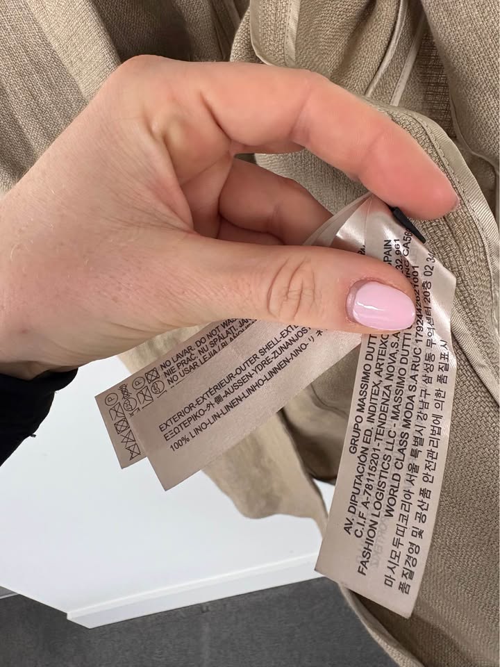 Massimo DUTTI Linen Vest - size small