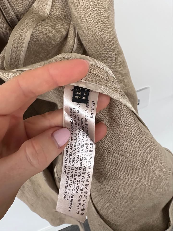 Massimo DUTTI Linen Vest - size small