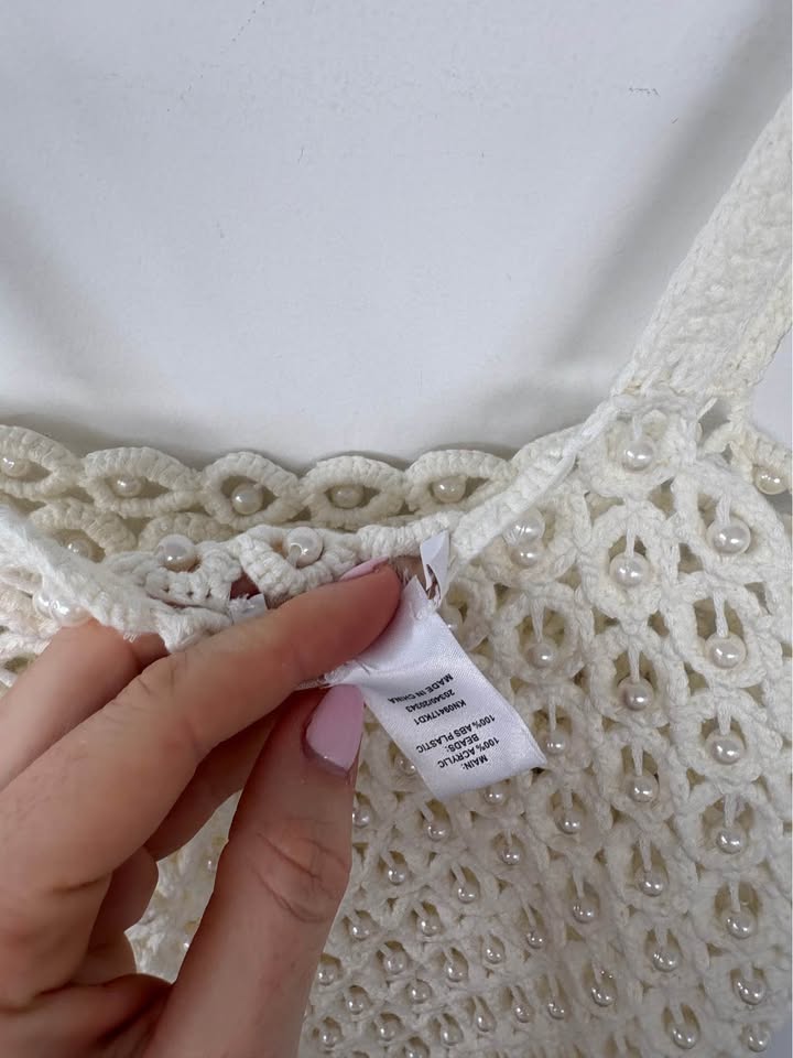 MESHKI Pearl Mini Dress - size xs