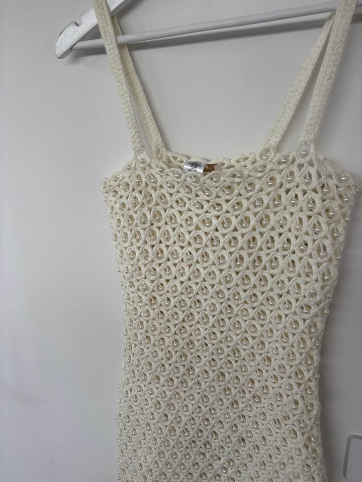 MESHKI Pearl Mini Dress - size xs