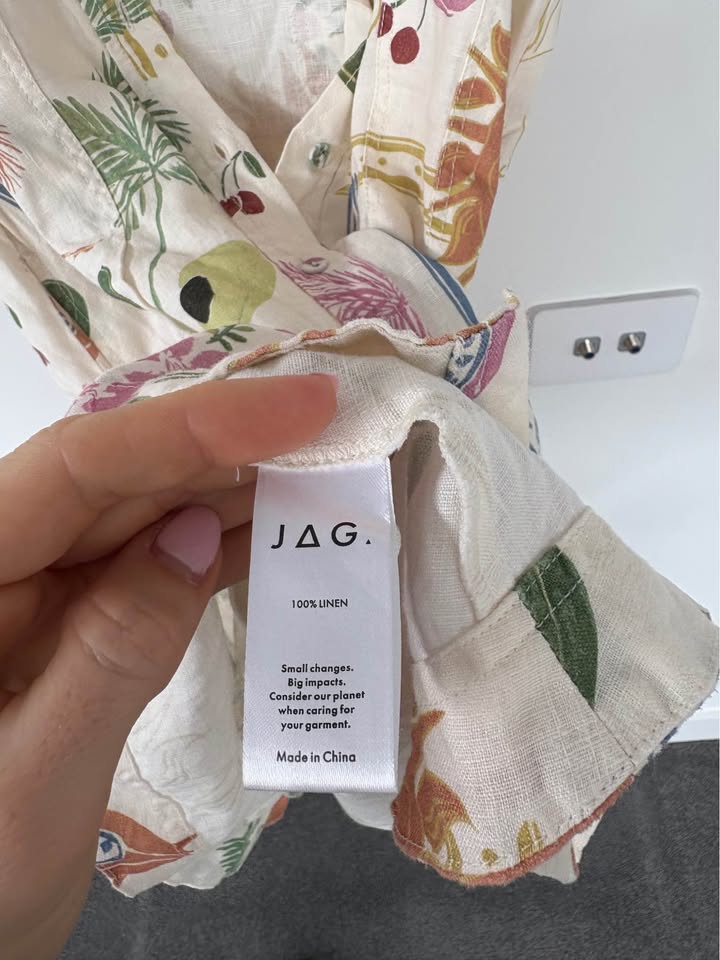 Jag Linen Mini Dress - size small