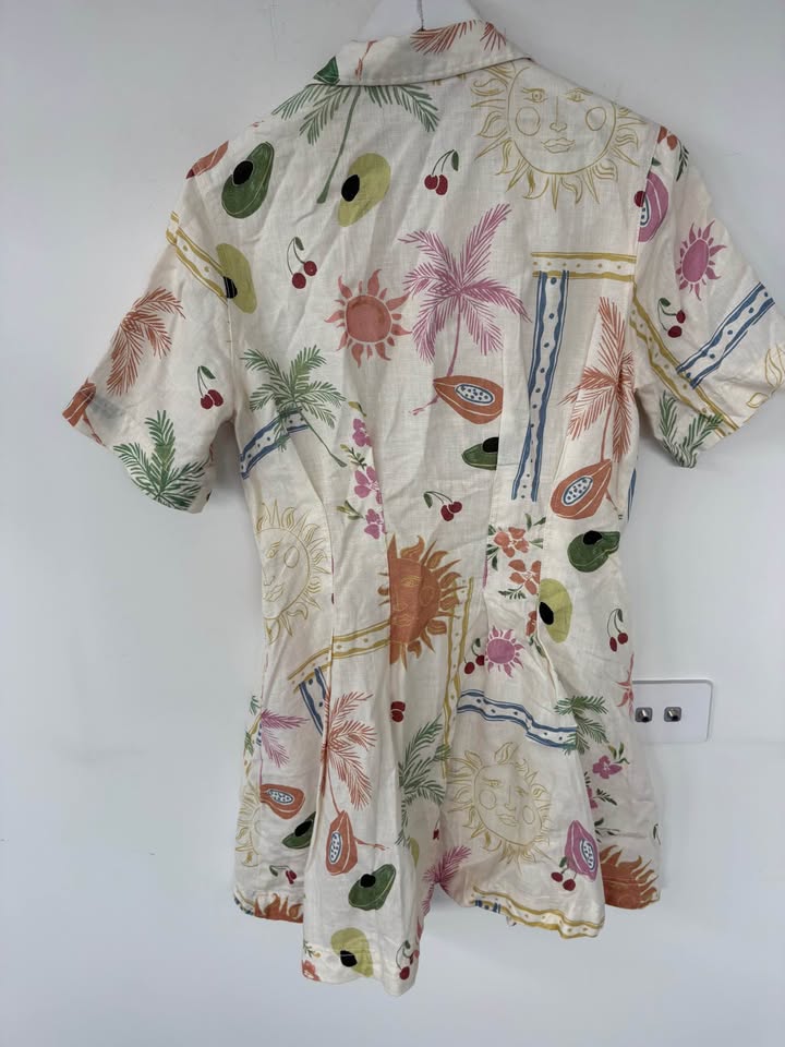 Jag Linen Mini Dress - size small