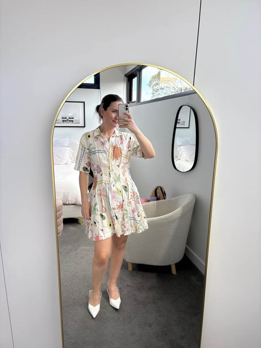 Jag Linen Mini Dress - size small