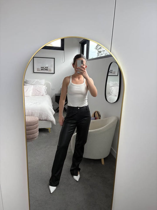 Venderby Faux Leather Pant - size S