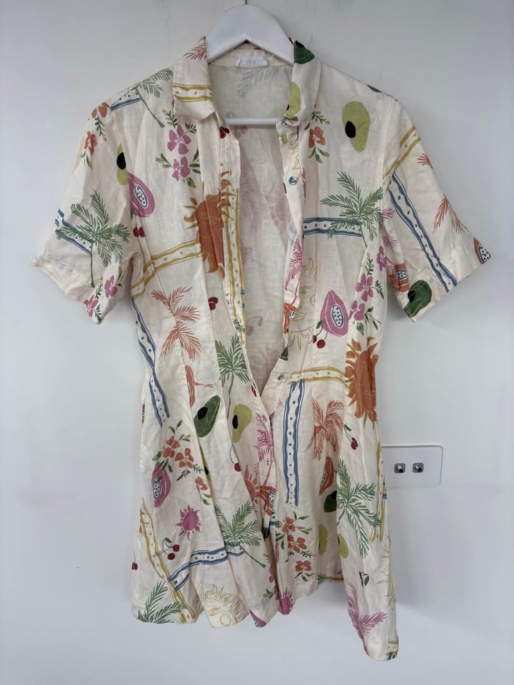 Jag Linen Mini Dress - size small