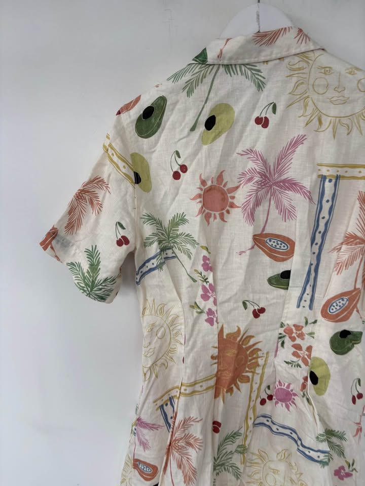 Jag Linen Mini Dress - size small