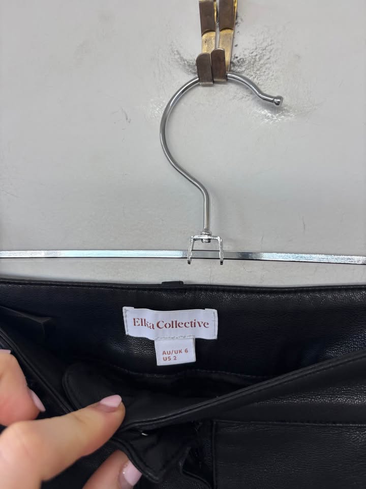 ELKA Collective Faux Leather Pants - size 6