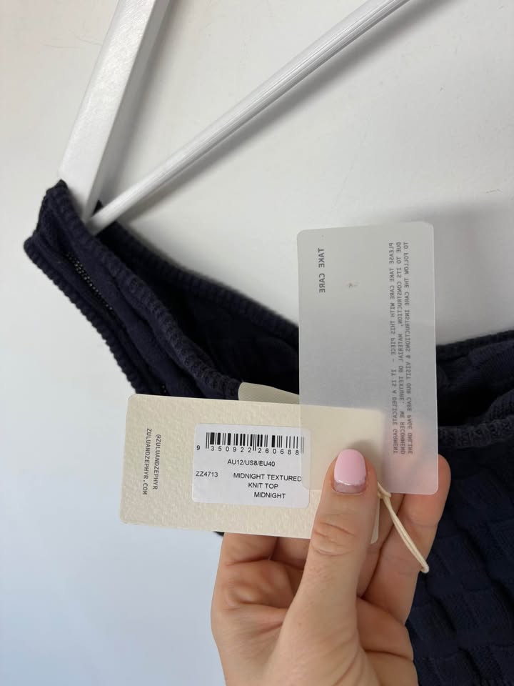 Zulu & Zephyr Knit Top - size 12 BNWT