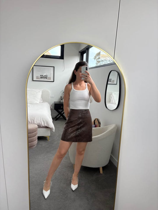 KOOKAI Leather Skirt - size 36 BNWT