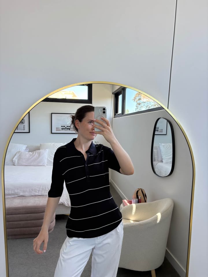 Cos Knit Polo Top - size medium