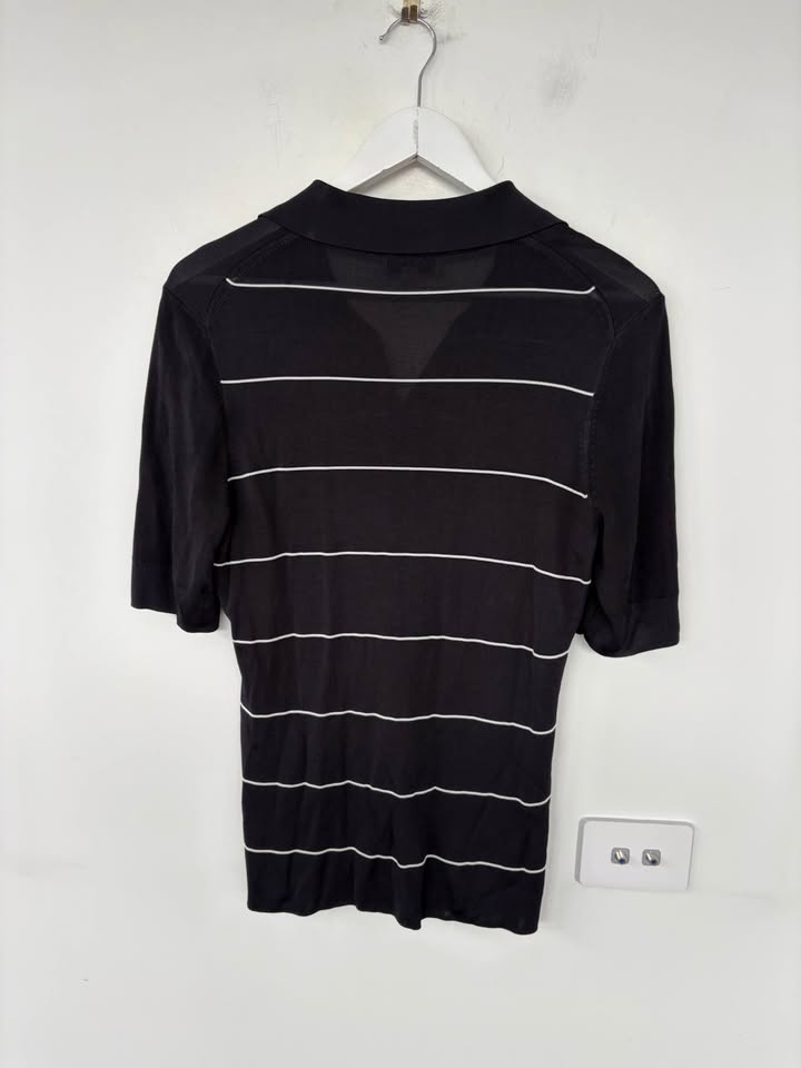 Cos Knit Polo Top - size medium