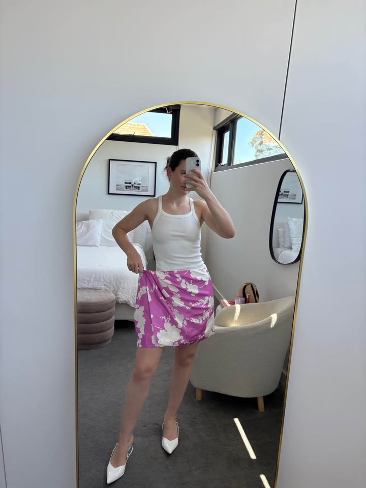 Oroton Silk Skirt - size 14