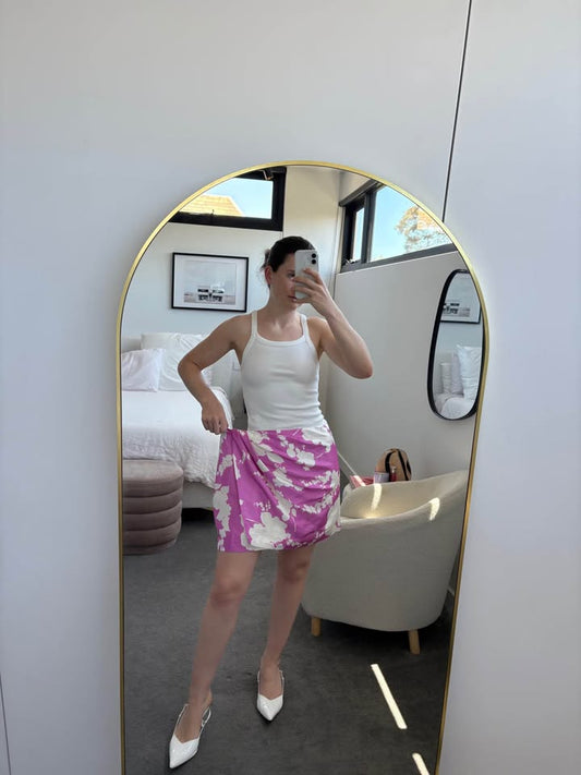 Oroton Silk Skirt - size 14