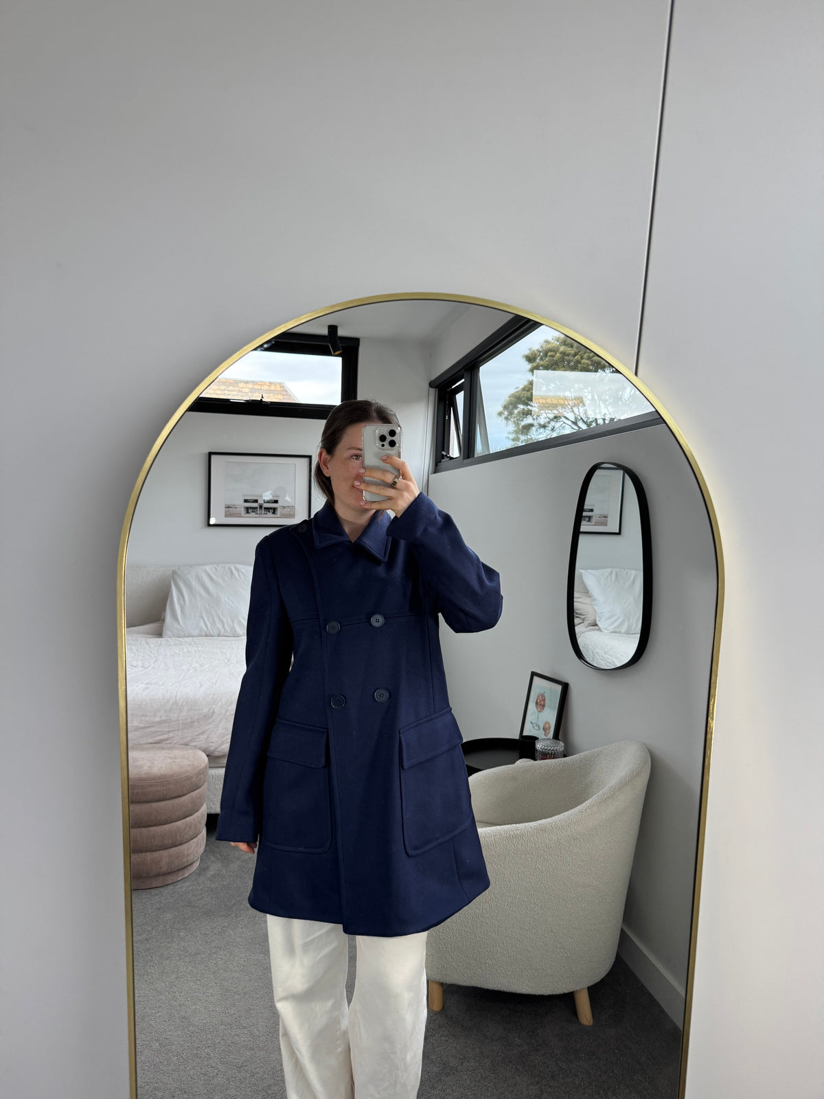 Stella McCartney Navy Coat - Size 46 (14-16)