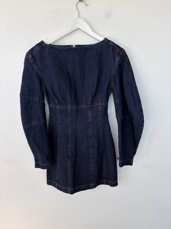 MESHKI Denim Mini Dress - size XS