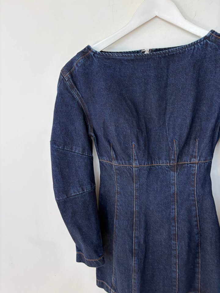 MESHKI Denim Mini Dress - size XS