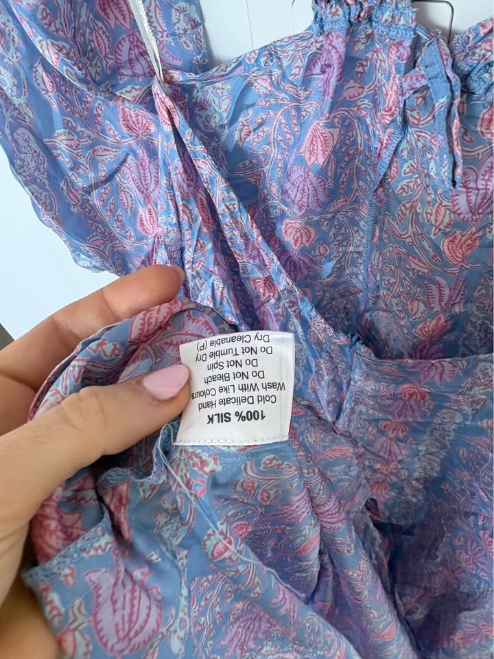 Hannah Silk Maxi Dress - size 1