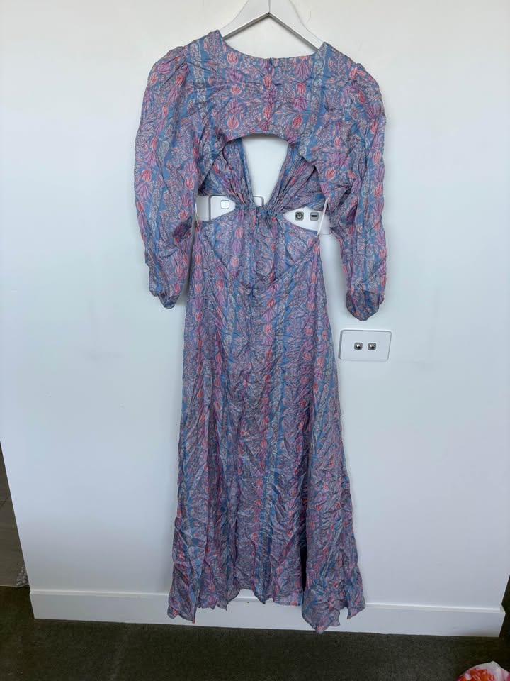 Hannah Silk Maxi Dress - size 1