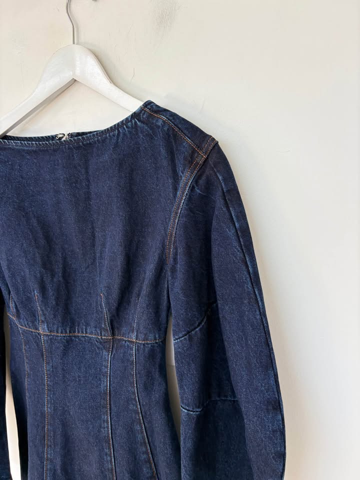 MESHKI Denim Mini Dress - size XS