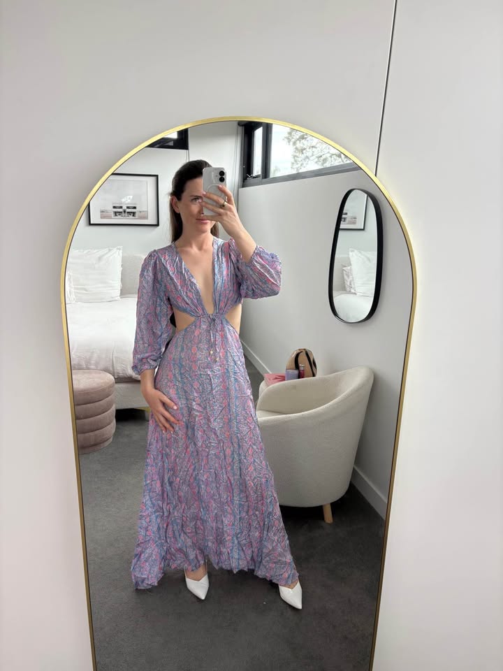Hannah Silk Maxi Dress - size 1