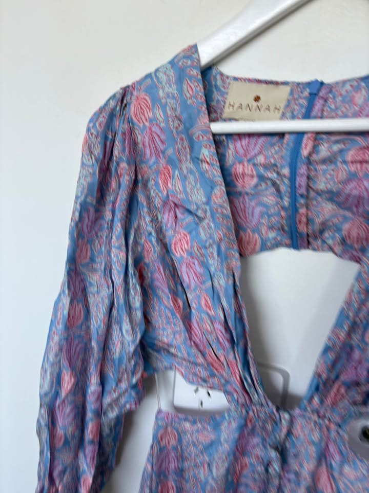Hannah Silk Maxi Dress - size 1