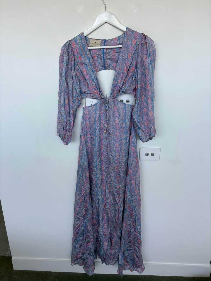Hannah Silk Maxi Dress - size 1