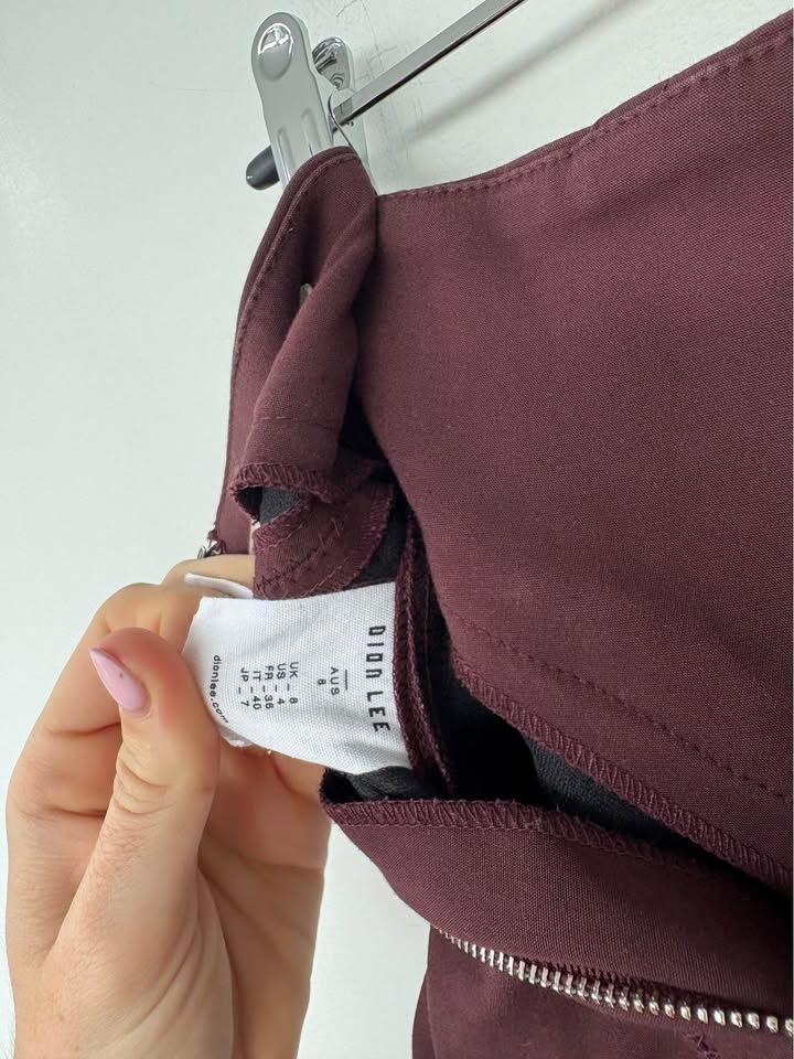 Dion Lee Maroon Set - size 8/S
